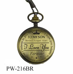 PW-216BR \"To my son, never forget I love you forever\" - Bronze