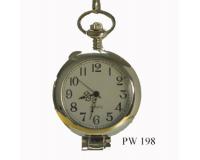 PW-198 Clock w/ Magnifying Glass - Clear/Silver