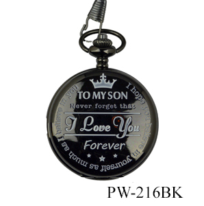 PW-216BK \"To my son, never forget I love you forever\" - Black