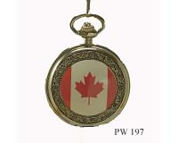 PW-197 Canadian Flag - Coloured/Silver